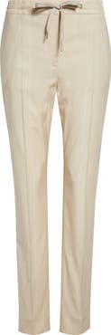 Eleventy Drawstring Waist Straight Leg Trousers