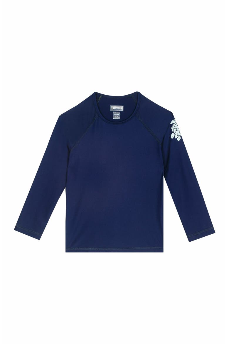 Kids' Solid Rashguard, Main, color, BLEU MARINE