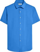 Bugatchi Miles OoohCotton® Solid Short Sleeve Button-Up Shirt