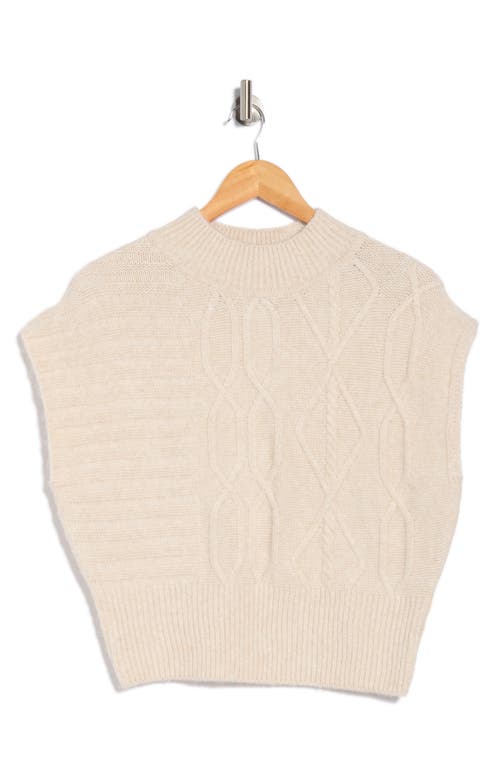 Elie Elie Tahari Cap Sleeve Cable Stitch Sweater In Neutral