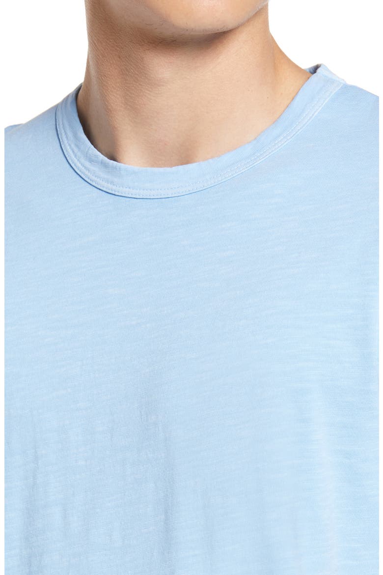 Sun Faded Slub Scallop Crew T-Shirt, Alternate, color, BLUE BELL