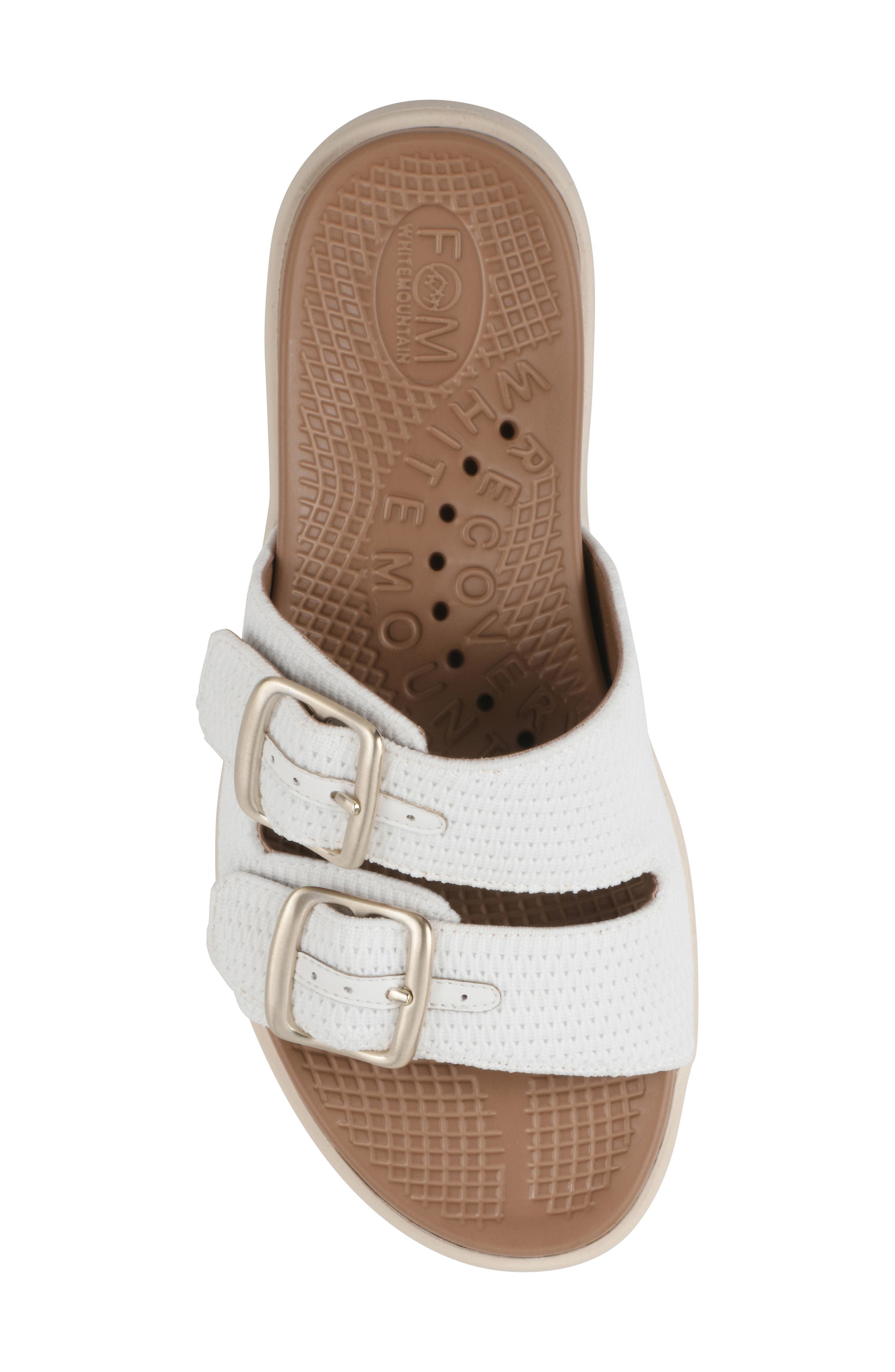 Nanny FOM Recovery Slide Sandal, Alternate, color, WHITE/ FABRIC