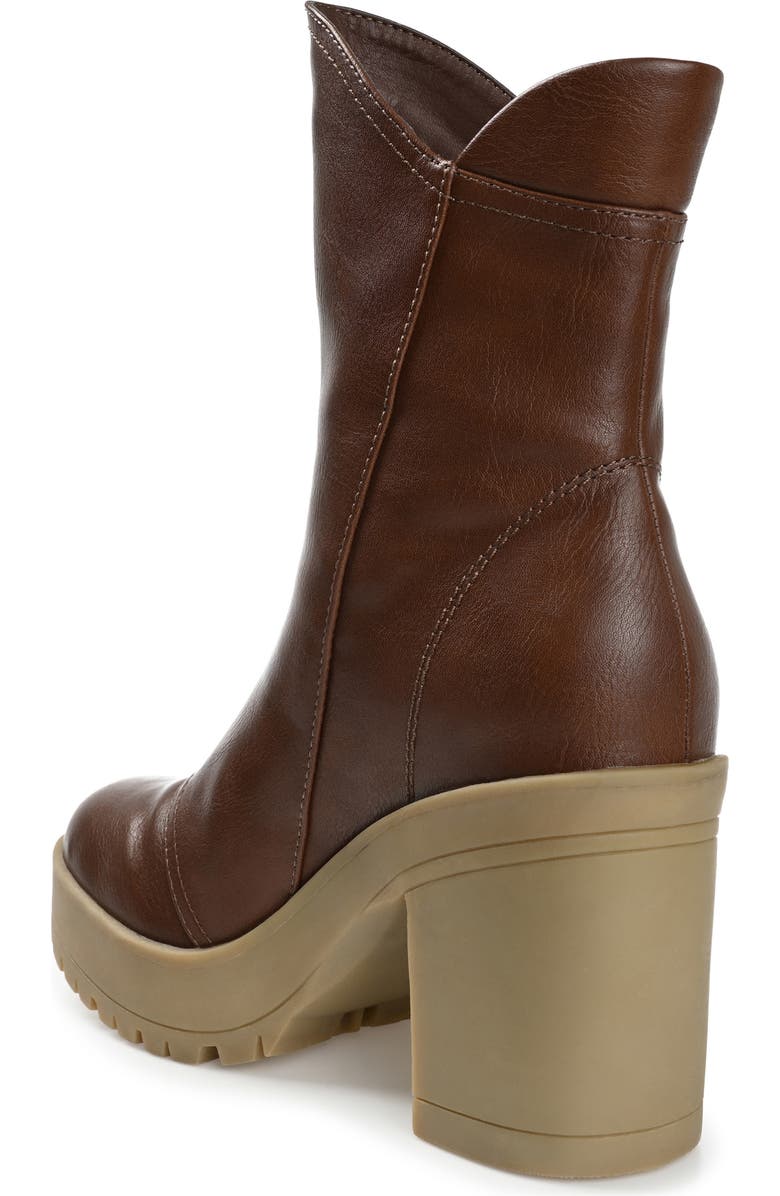 Journee Collection Jaquie Lug Sole Bootie, Alternate, color, Brown