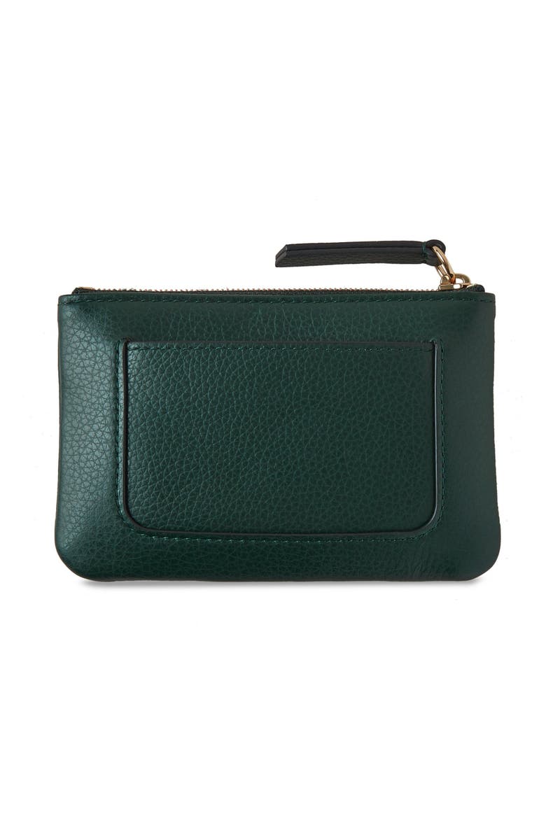 Mulberry Plaque Leather Coin Pouch, Alternate, color, Mulberry Green