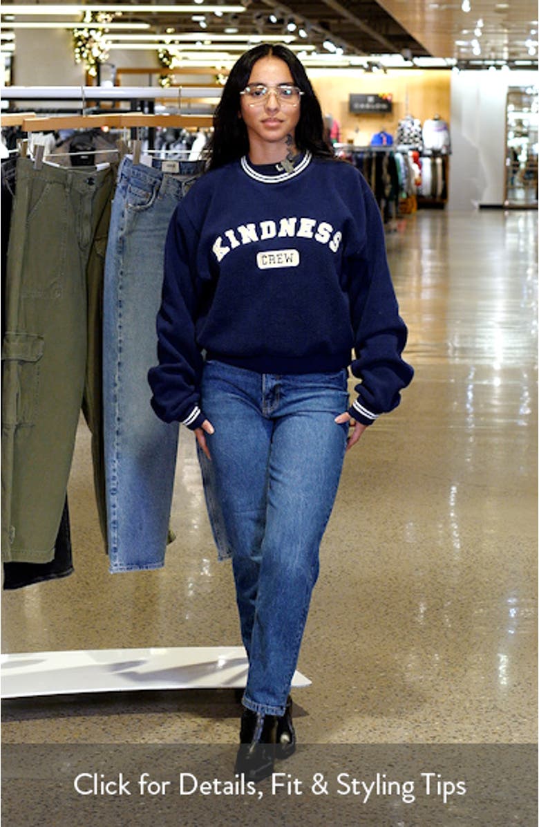 Kindness Crew Teddy Fleece Crewneck Sweatshirt, sales video thumbnail