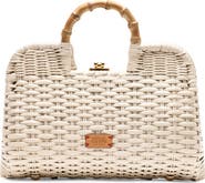 Frances Valentine Buzzy Woven Wicker Top Handle Bag