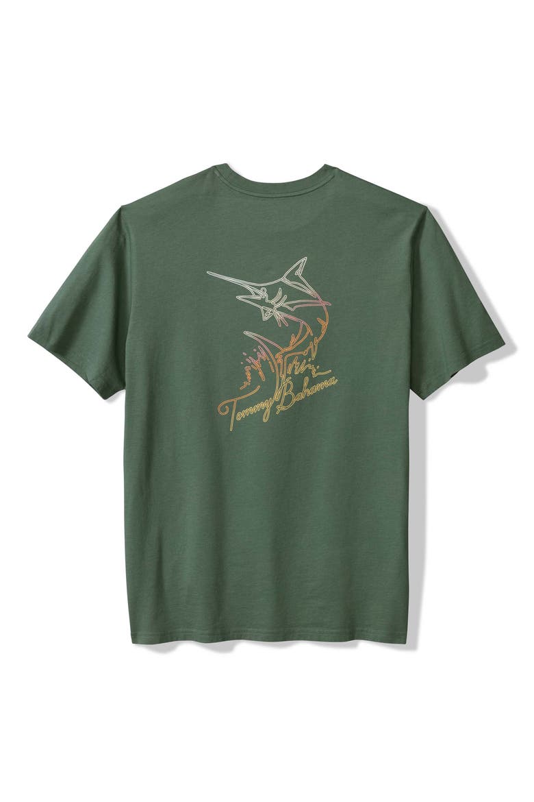 Marlin's Trace Graphic T-Shirt, Alternate, color, DARK JADE