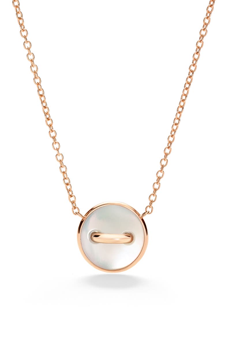 Pom Pom Mother-of-Pearl & Diamond Reversible Dot Pendant Necklace, Alternate, color, PEARL