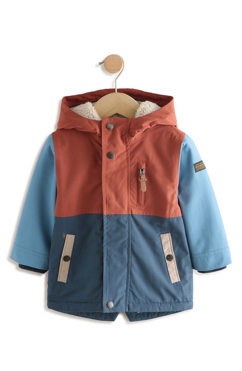 NEXT Kids' Colorblock Hooded Jacket, Main, color, Multi Blue