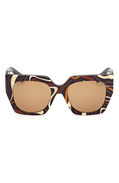 52mm Geometric Sunglasses