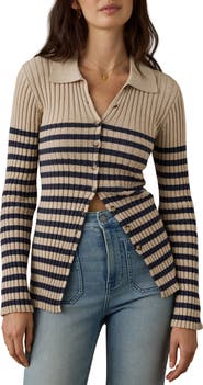 Faherty Sunwashed Organic Cotton Ribbed Cardigan