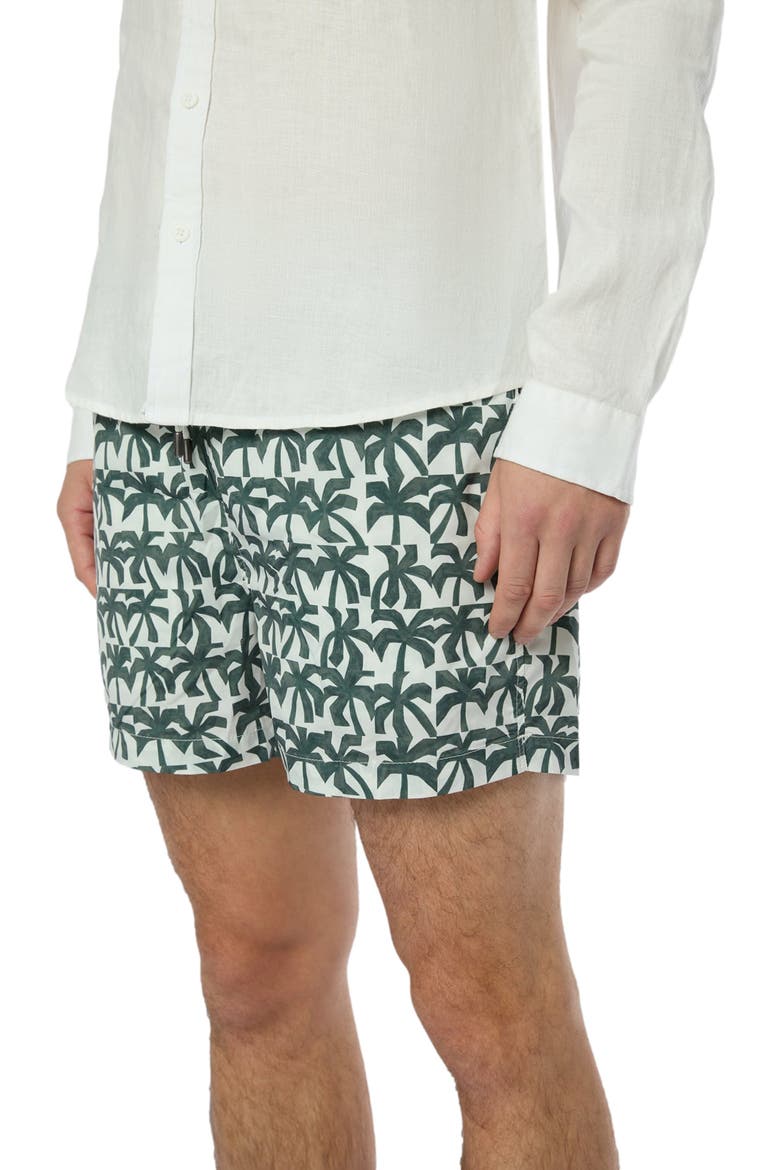 Charles 4" Swim Trunk, Alternate, color, OFF WHT/DK OLIV