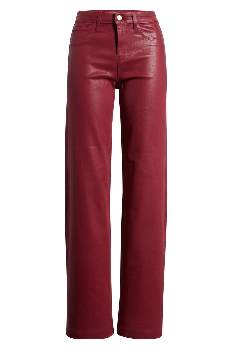 Scottie High Waist Coated Wide Leg Jeans, Alternate, color, RHODEDENDRON COATED