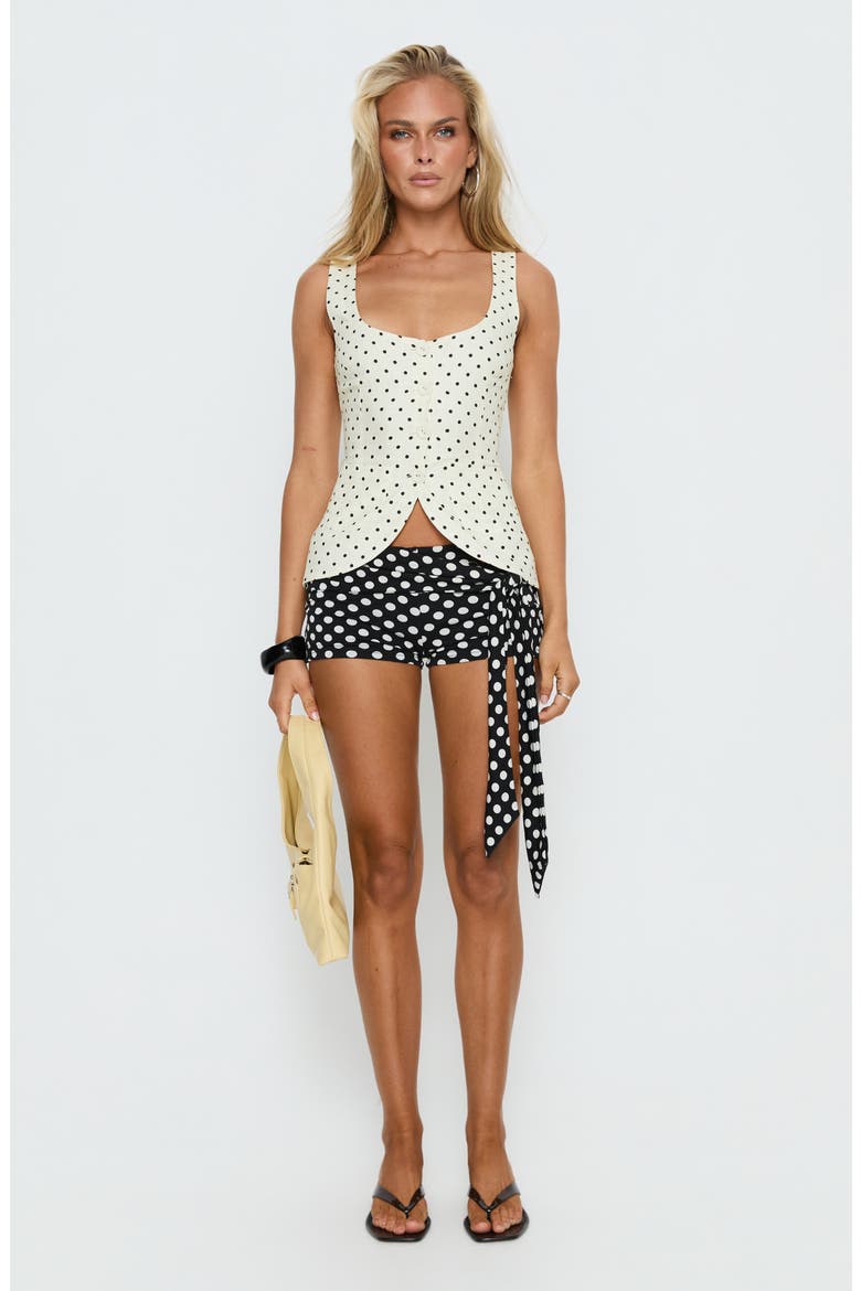 Spirito Polka Dot Vest Top, Alternate, color, WHITE POLKA