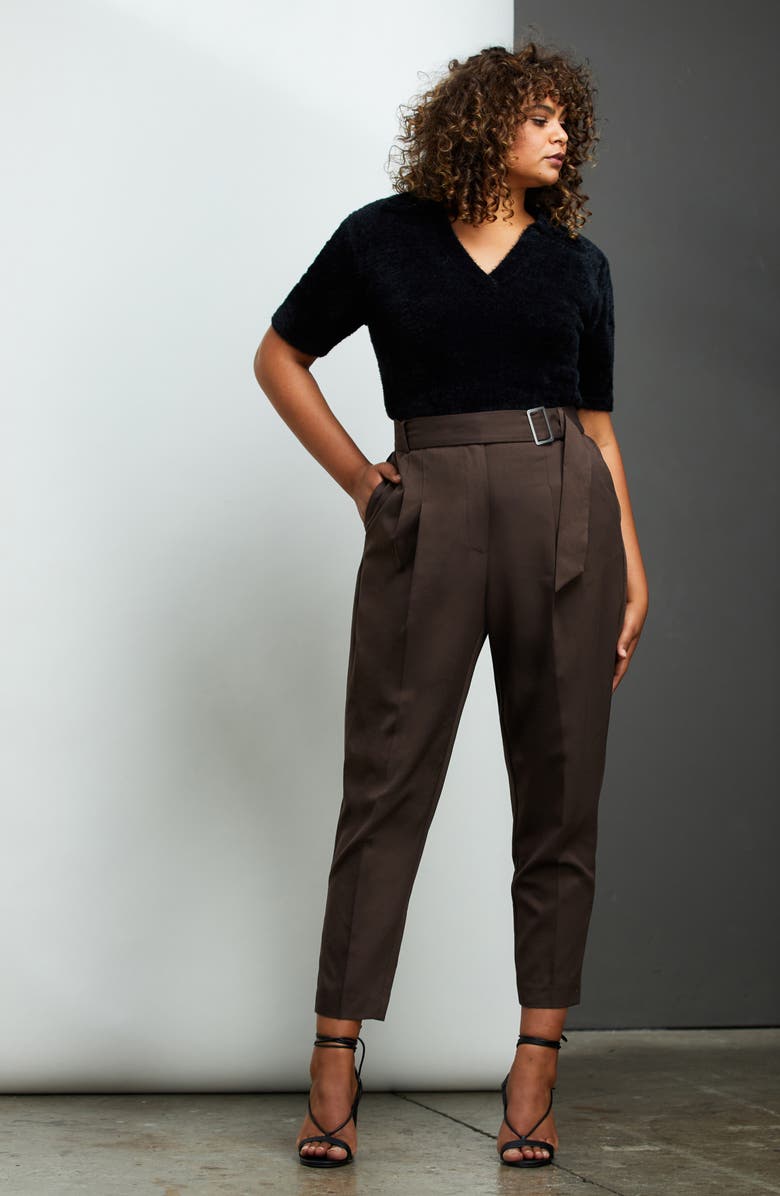 Estelle Anita Belted Ankle Pants, Alternate, color,