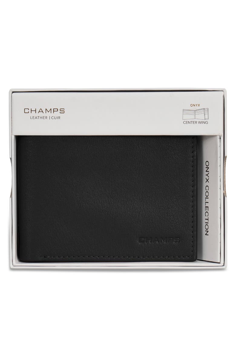 Onyx ID Flap Leather Bifold Wallet, Alternate, color, BLACK