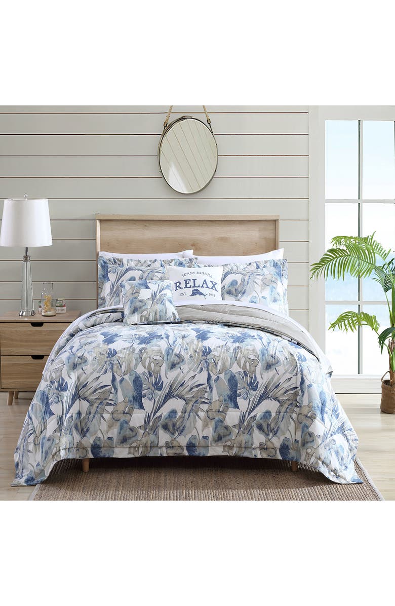 Tommy Bahama Raw Coast Cotton Comforter & Sham Set, Alternate, color, Chambray Blue