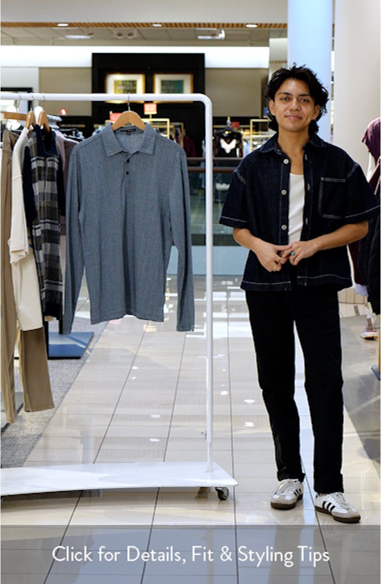 Monolif Stripe Long Sleeve Polo, sales video thumbnail