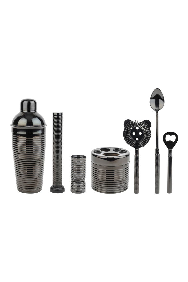 7-Piece Cocktail Bar Set, Main, color, BLACK