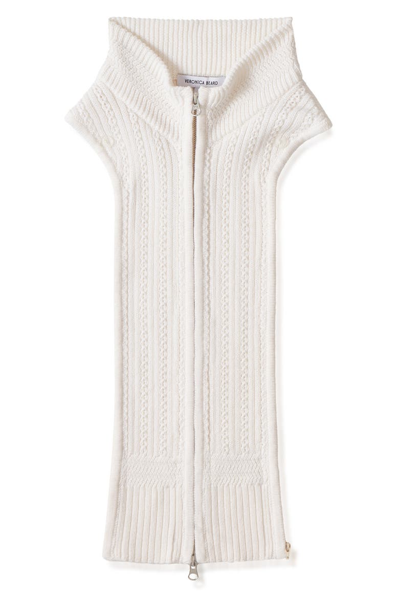 Coupe Pointelle Knit Wool Blend Dickey, Main, color, DOVE