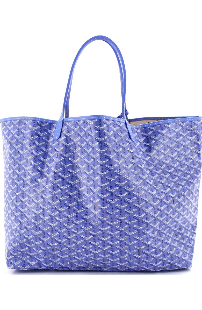 Pre-Owned Goyard Saint Louis Reversible Tote Coated Canvas and Printed Canvas GM, Main, color, Blue