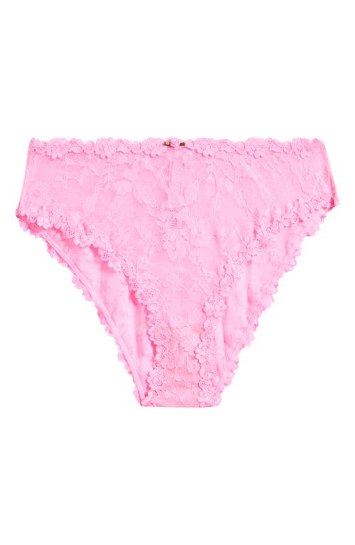 Skims Stretch Lace Briefs In Sugar Pink