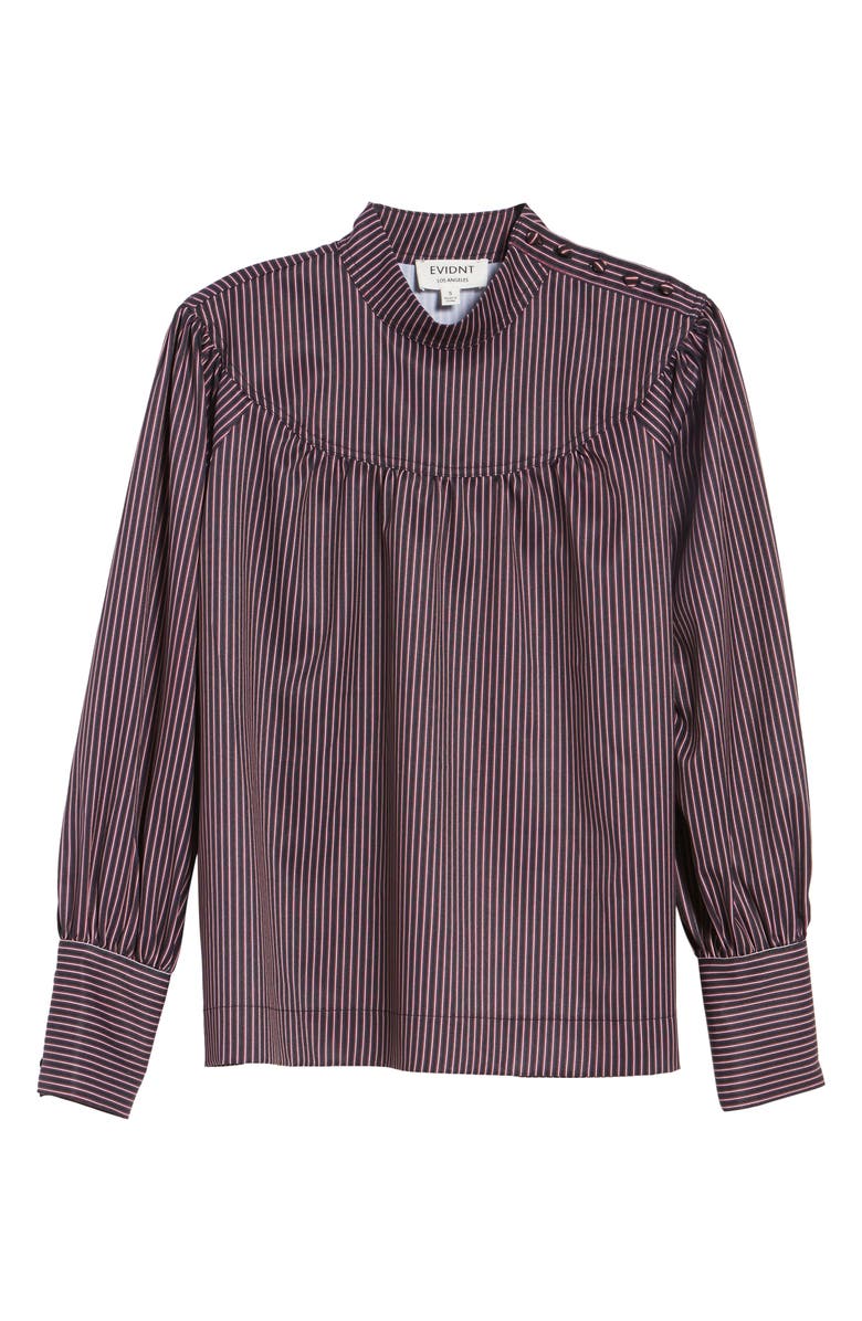 EVIDNT Shirring Stripe Top, Alternate, color, 