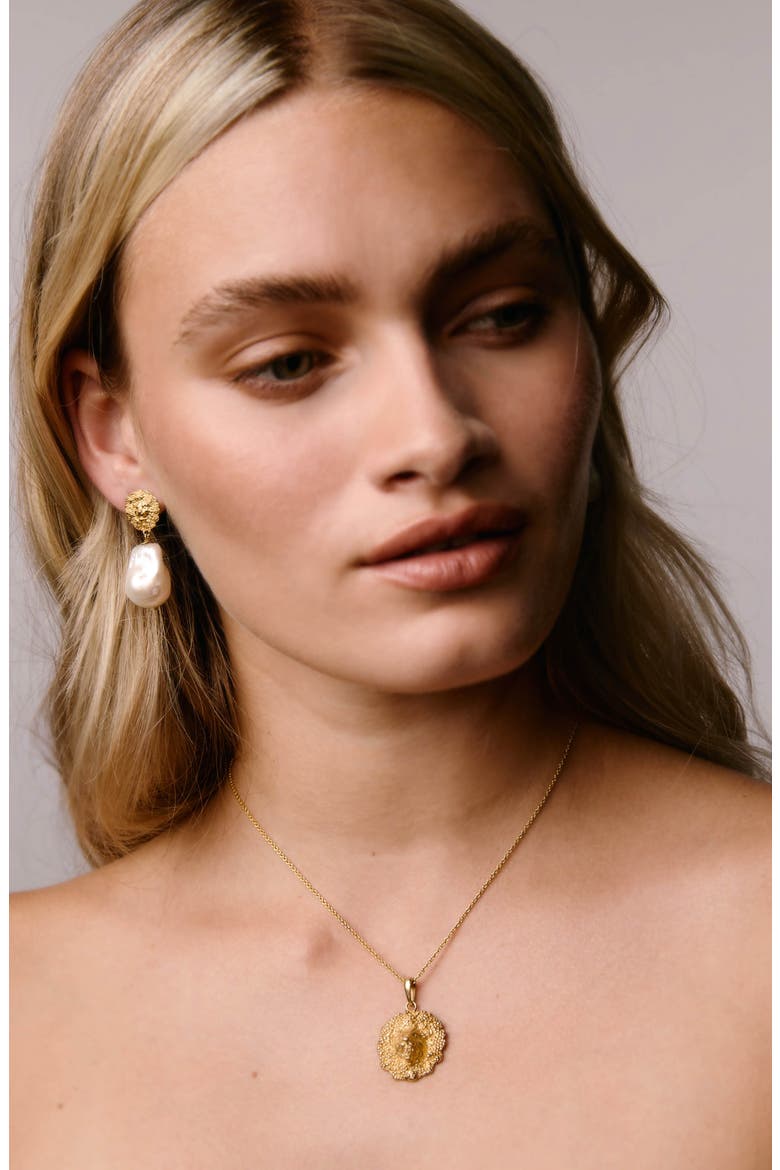 Lion Necklace, Alternate, color, Gold