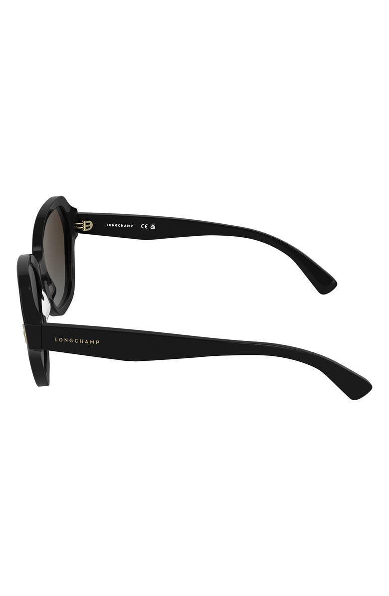Longchamp Roseau 56mm Gradient Modified Rectangular Sunglasses, Alternate, color,
