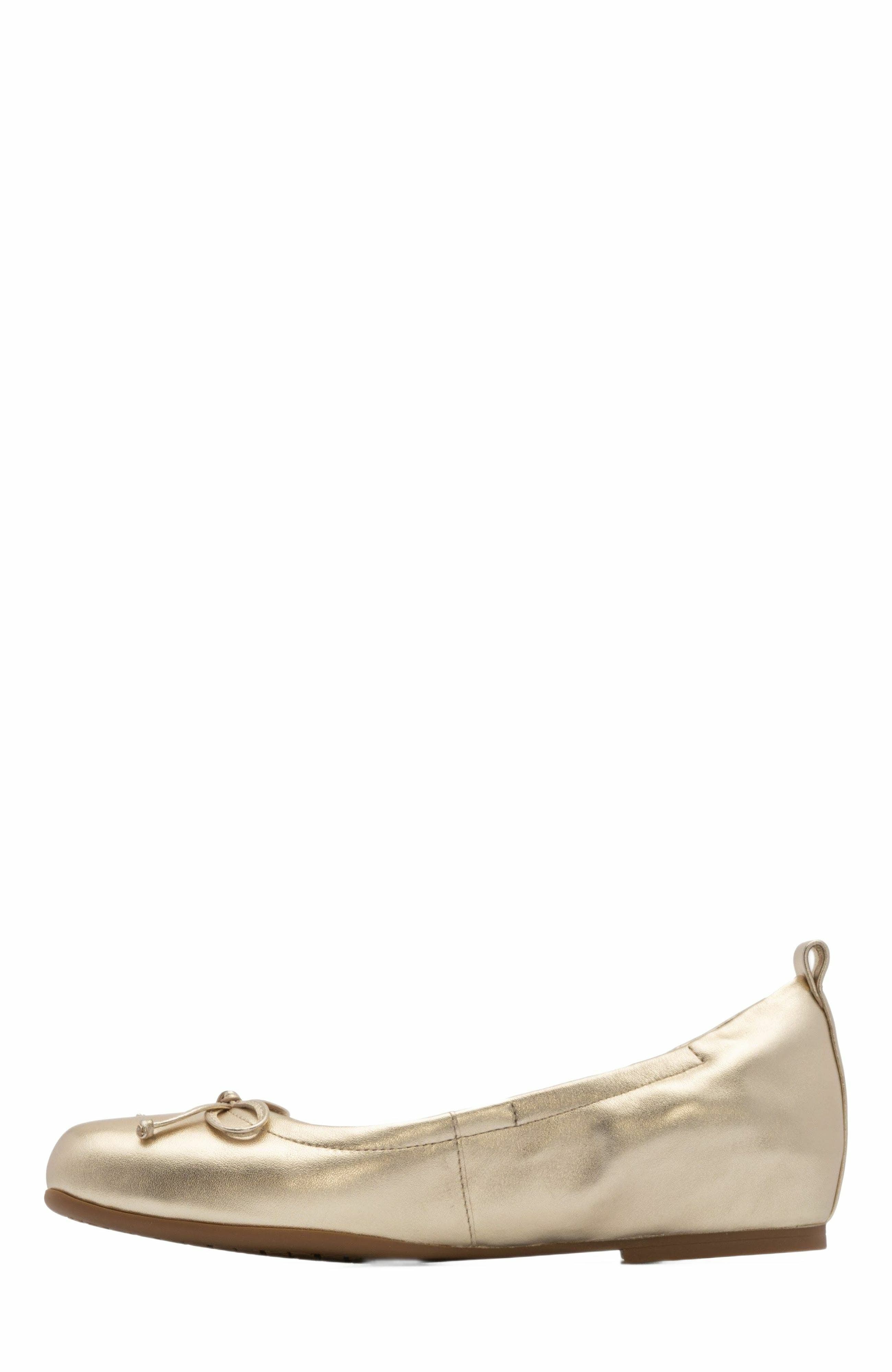 ABEO Cadence Bow Ballet Flat, Alternate, color, Light Gold - Regular