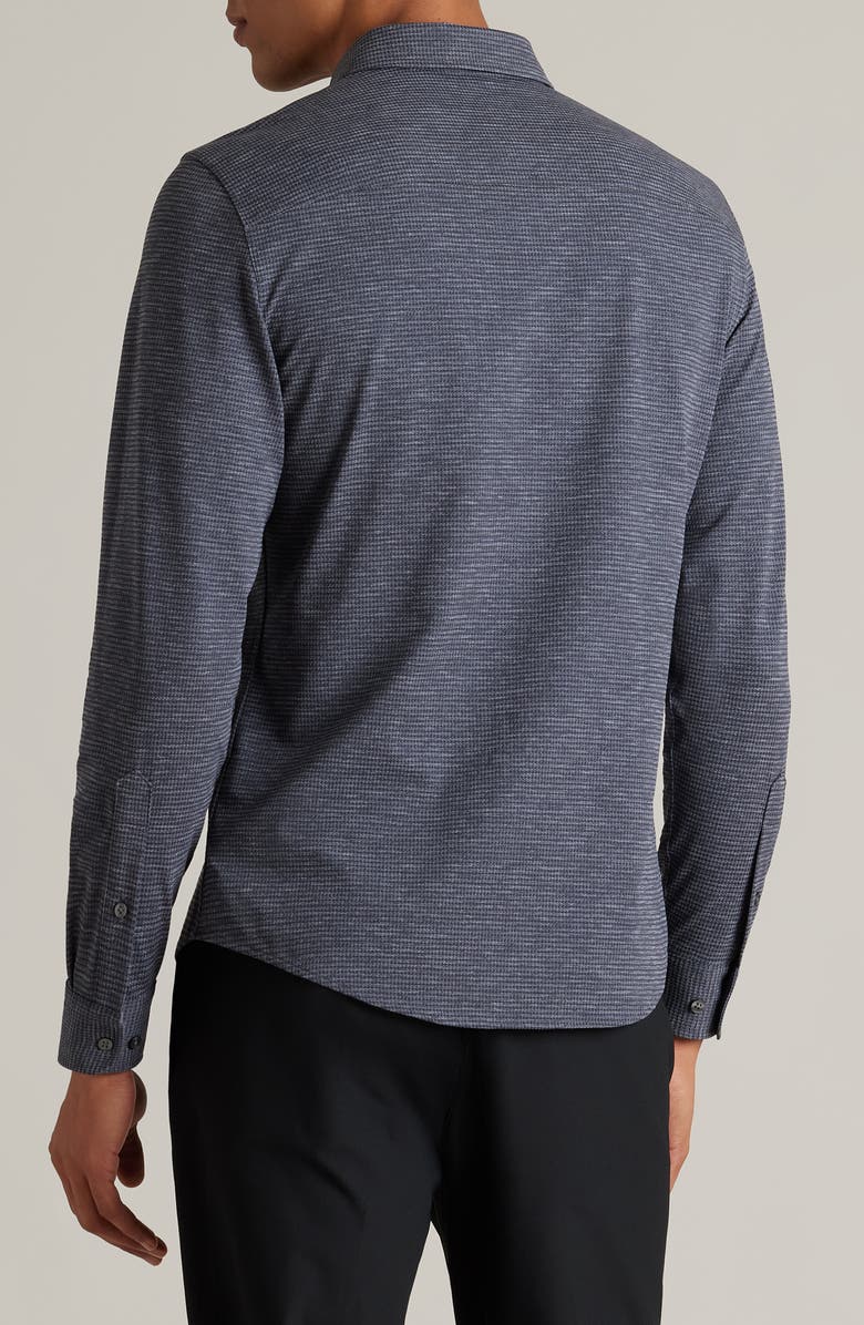 Rhone Commuter Slim Fit Button-Up Shirt, Alternate, color, Marle Gray Houndstooth