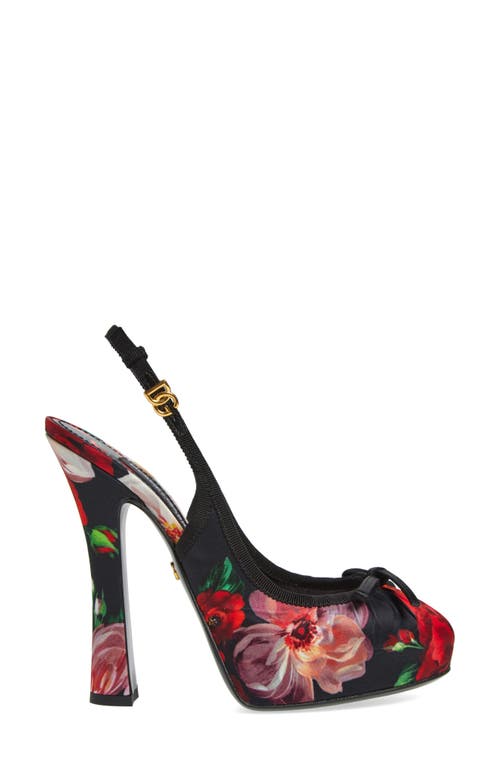 Dolce & Gabbana Floral-print Pumps In Hn5pd B.rose Antiche F.ner