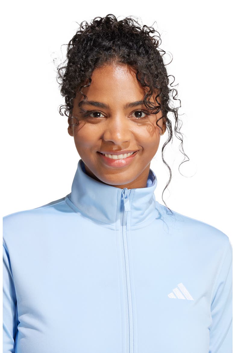 3-Stripes Tricot Track Jacket, Alternate, color, GLOW BLUE/ WHITE