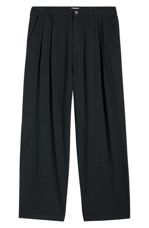 Foster Pleated Linen Blend Pants