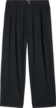 Obey Foster Pleated Linen Blend Pants