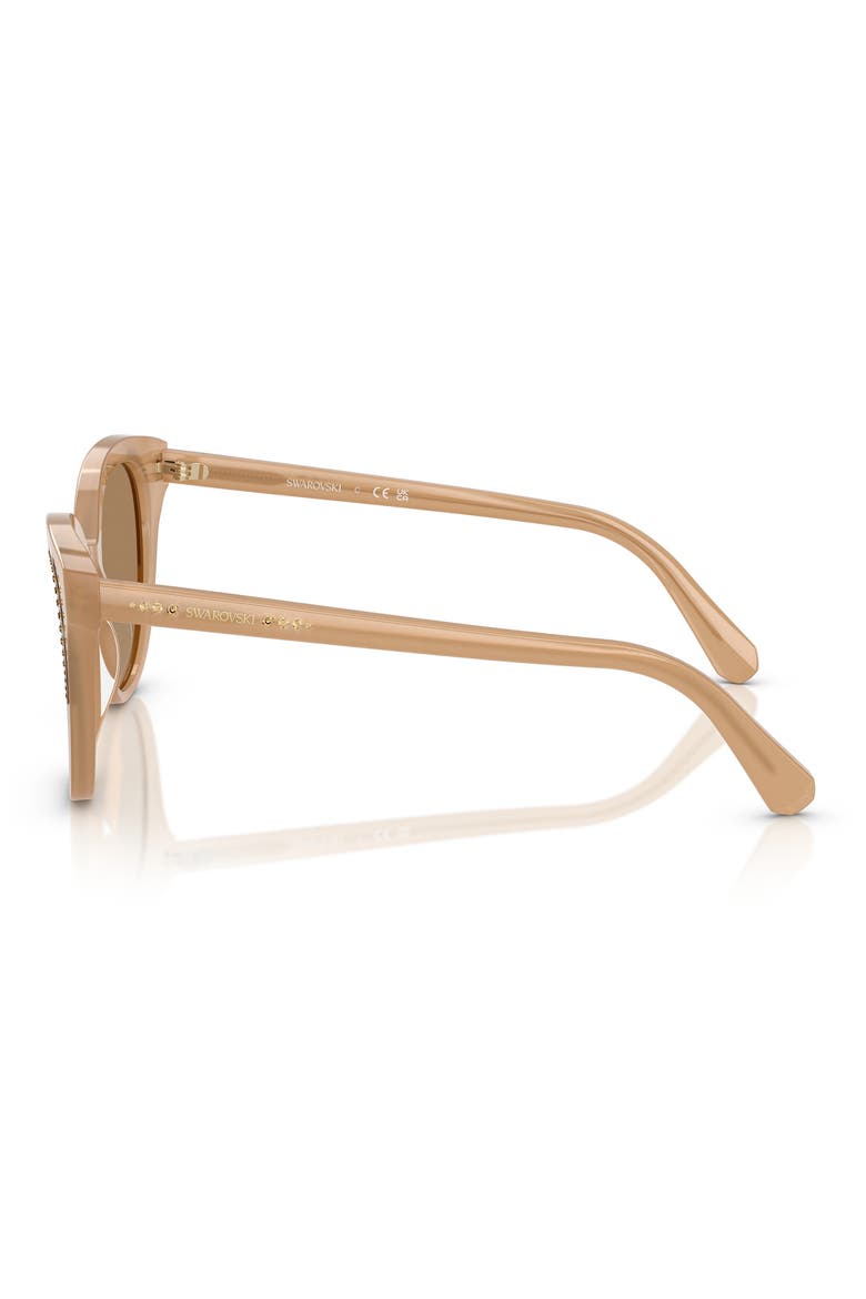 53mm Butterfly Sunglasses, Alternate, color, BROWN WHITE