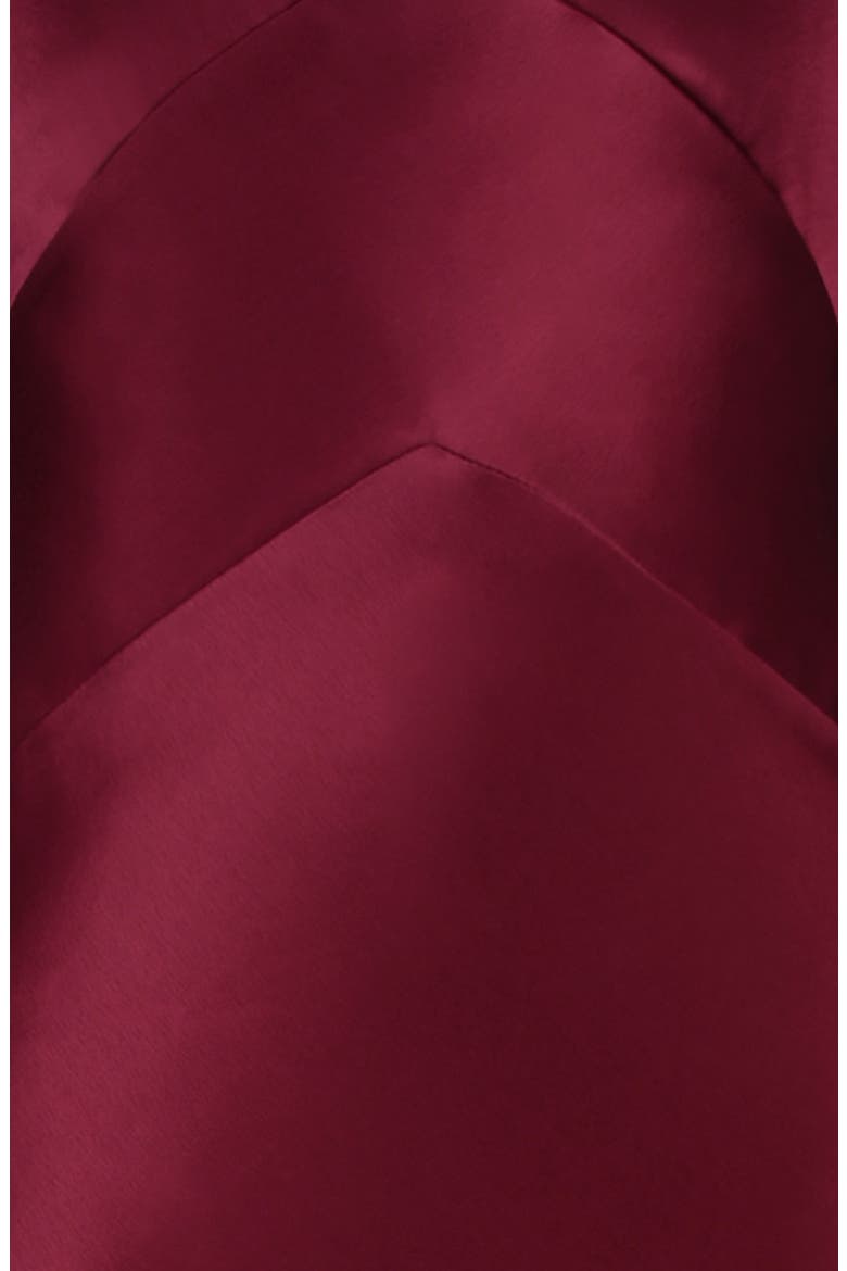 Oliviana Cutout Satin Halter Gown, Alternate, color, WINE
