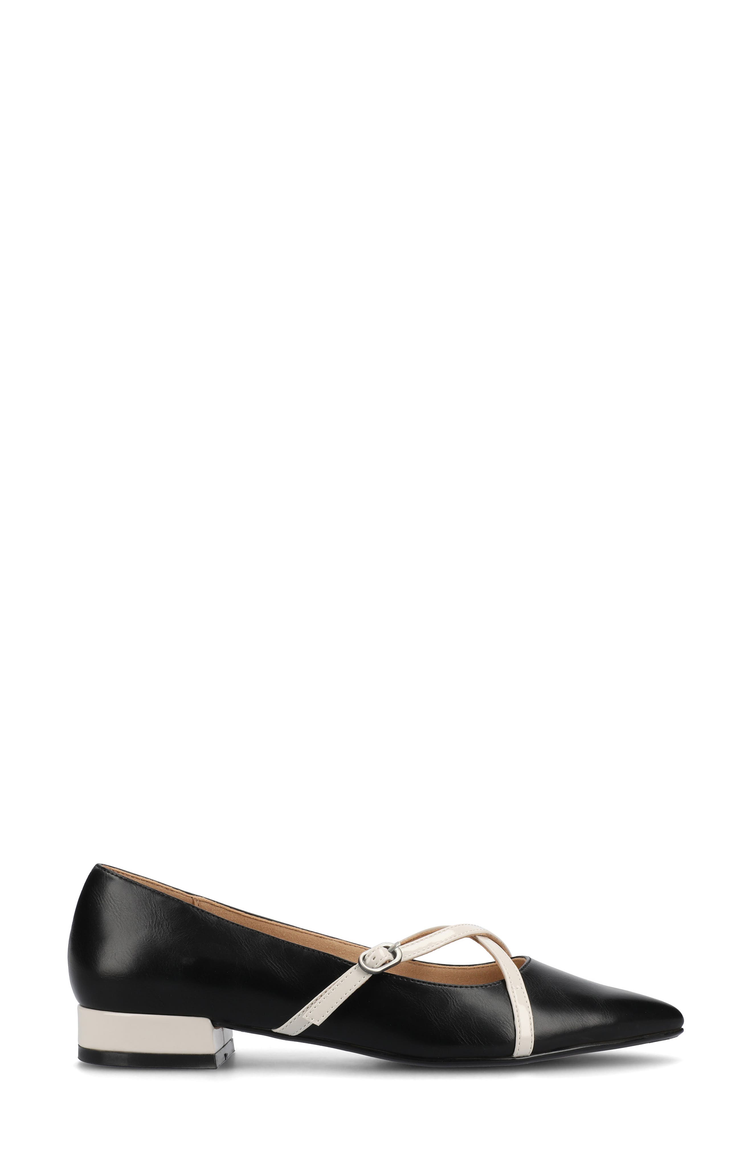 Journee Collection Camby Pointed Toe Flat, Alternate, color, Black
