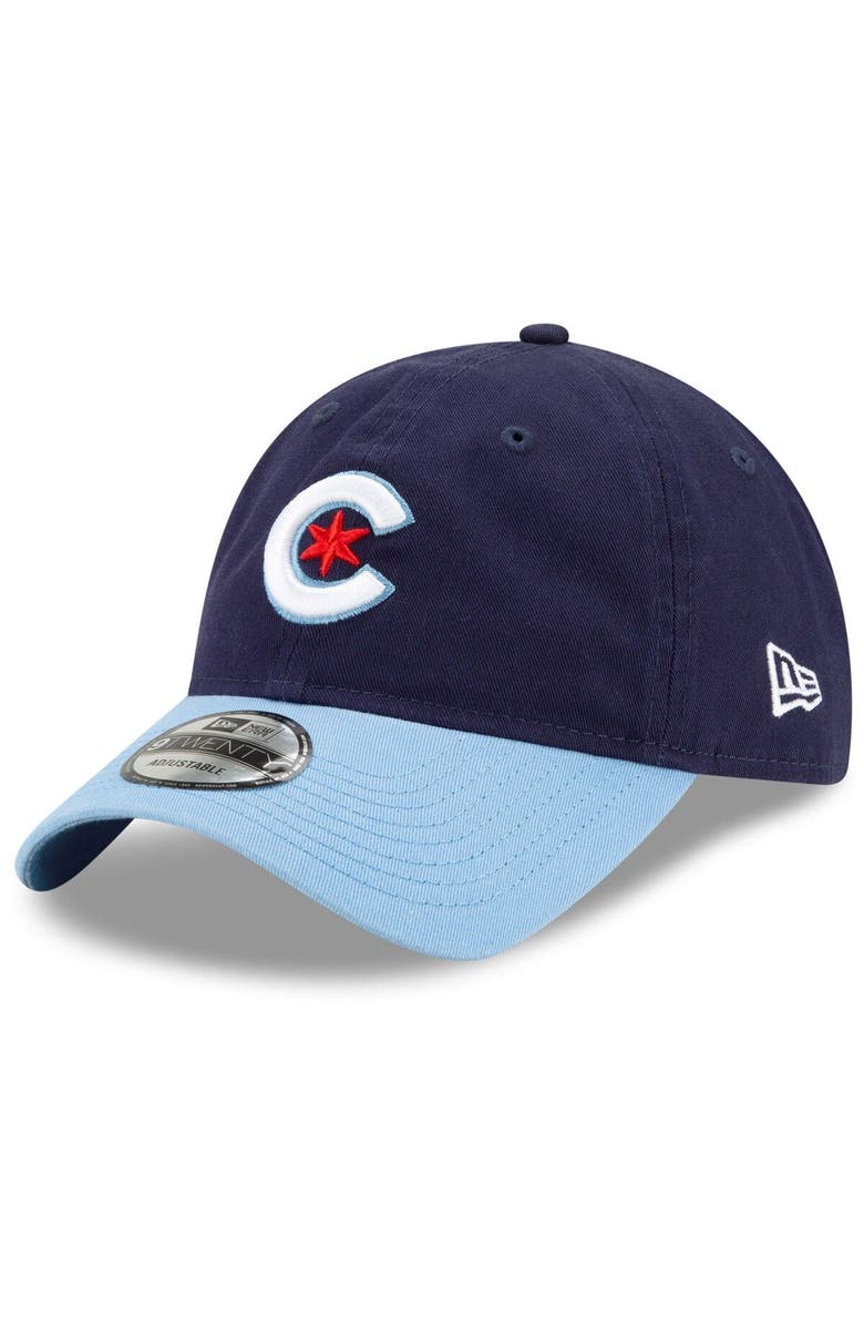 New Era Men's New Era Navy/Light Blue Chicago Cubs 2021 City Connect 9TWENTY Adjustable Hat, Main, color, Navy