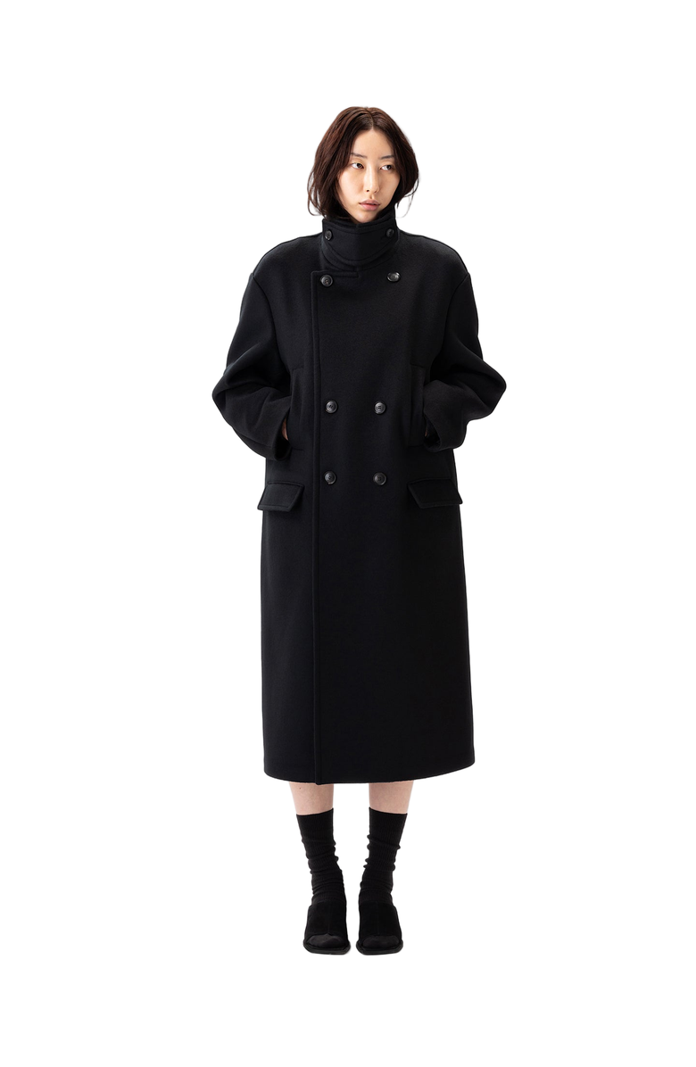 Gobi Cashmere Unisex Cashmere Trench Coat, Main, color, Black