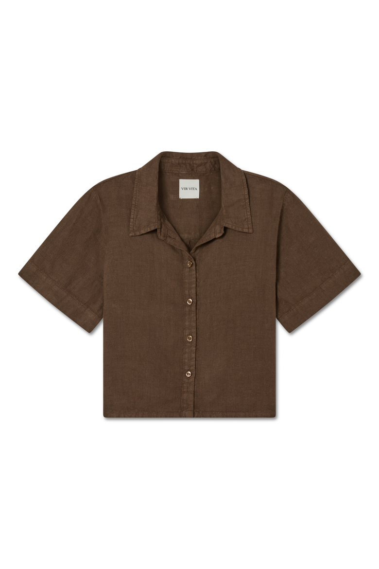 Anais Linen Shirt, Main, color, CHESNUT