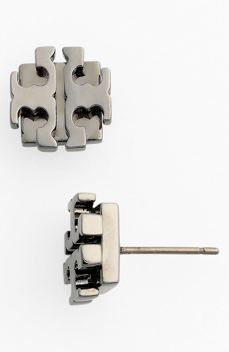 Tory Burch Small Logo Stud Earrings, Main, color, 