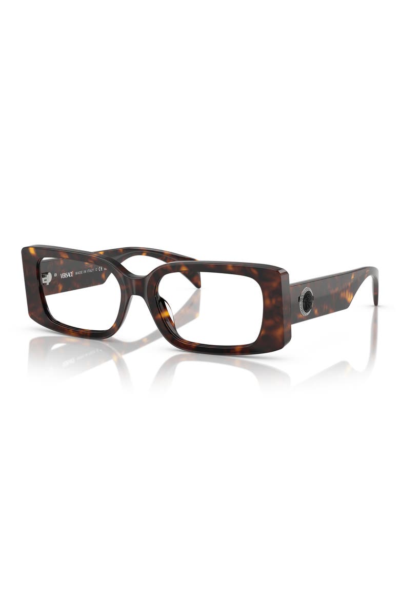 51mm Rectangular Optical Glasses, Alternate, color, HAVANA
