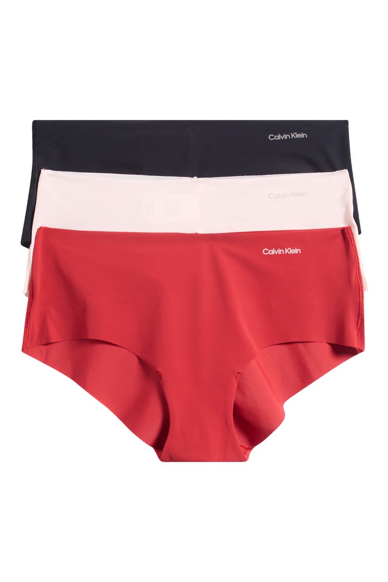 Invisibles 3-Pack Hipster Briefs, Main, color, RED MULTI