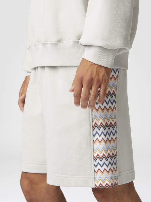 Missoni Cotton Shorts With Zigzag Insert In White