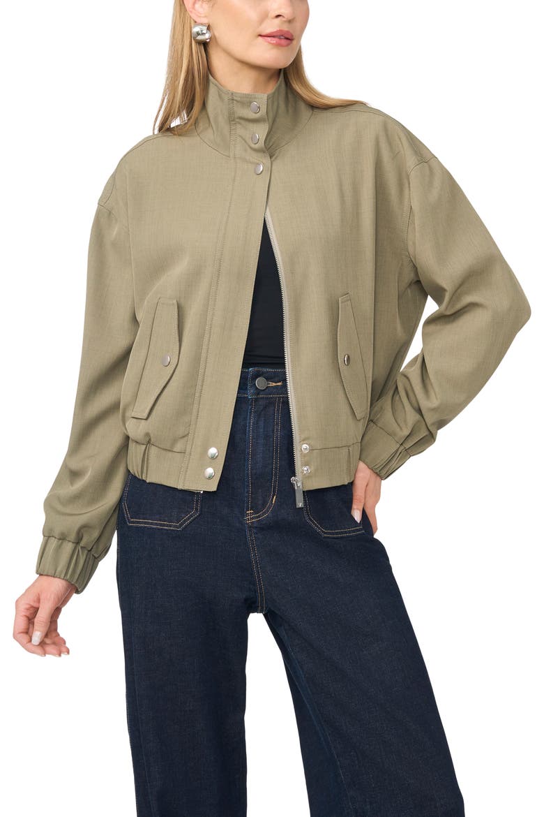 Woven Bomber Jacket, Alternate, color, MILITARY OLIVE