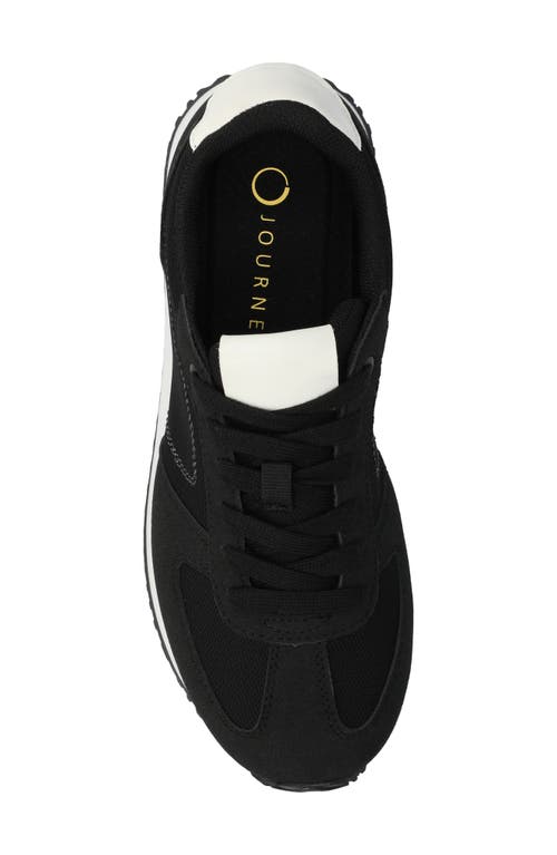 Journee Collection Flow Casual Sneaker In Black