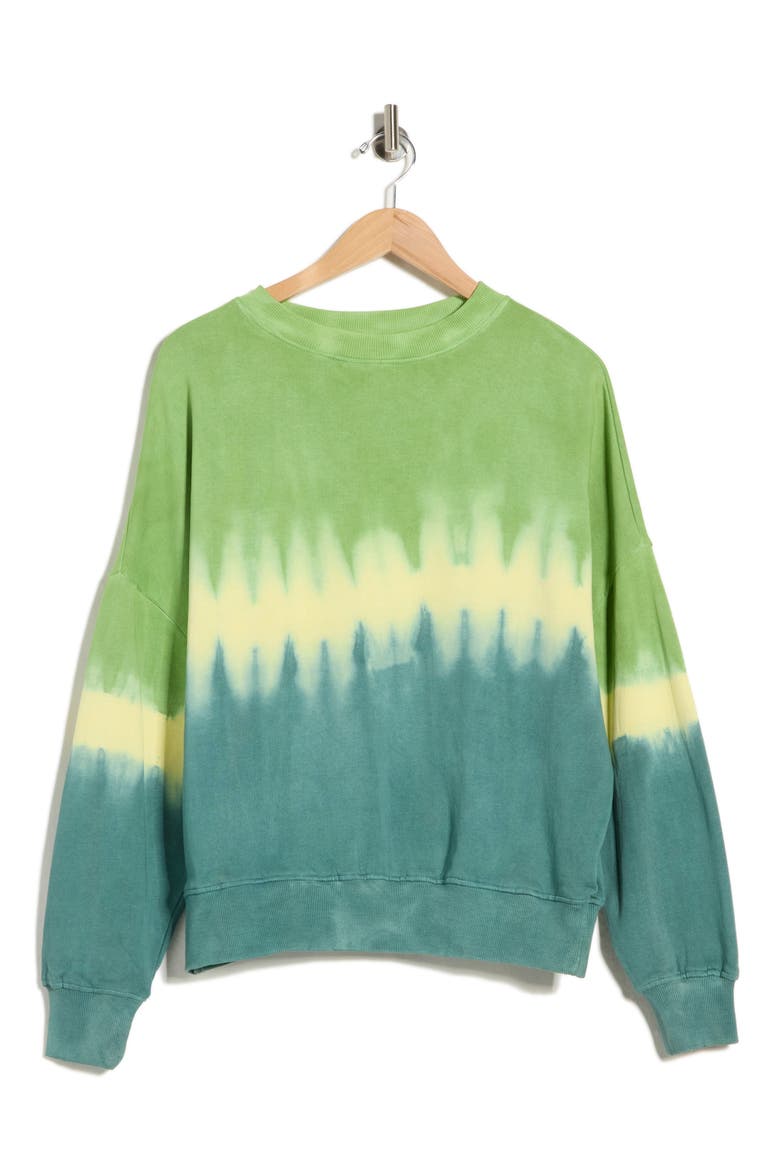 Era Tie Dye Cotton Sweatshirt, Alternate, color, OLIVE