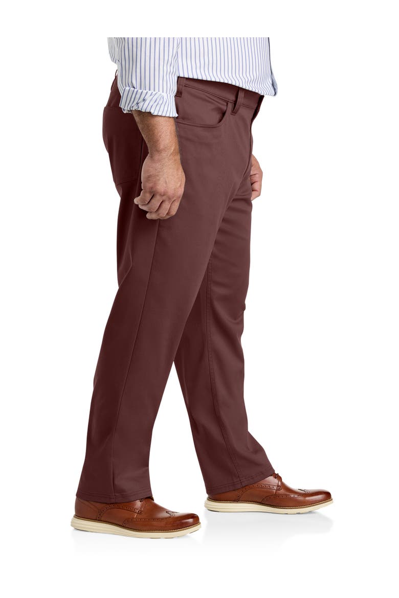 Straight-Fit Tech Pants, Alternate, color, BITTER CHOCOLATE