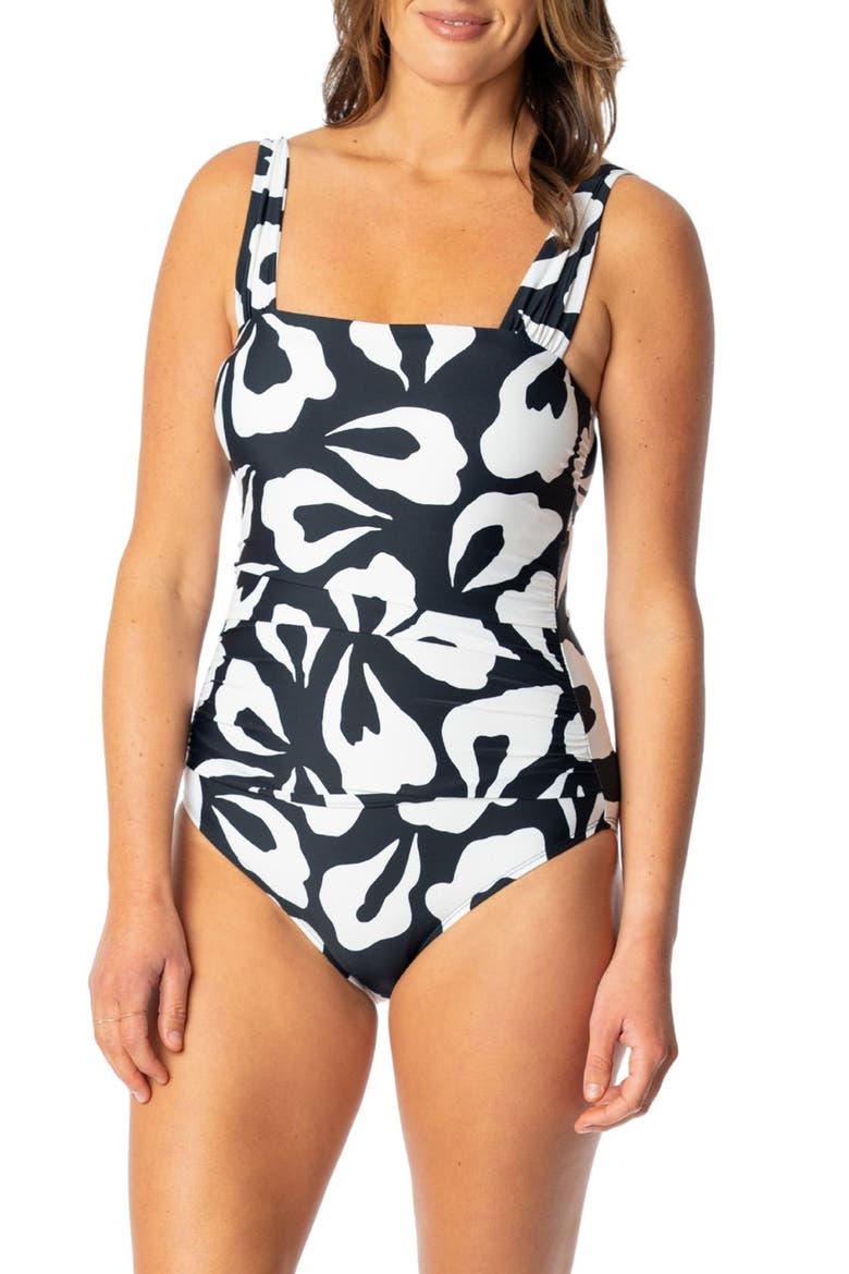 Hilda Glam One-Piece Swimsuit, Main, color, BLACK